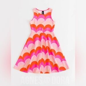 Agnes & Dora Kids Fisher Dress Scallop Pink Latge